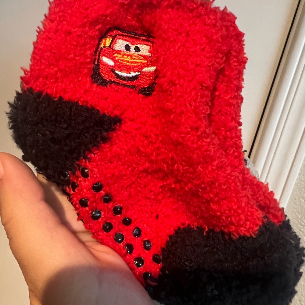 Disney Cars 3 Pair Fuzzy Socks 12-24 Months